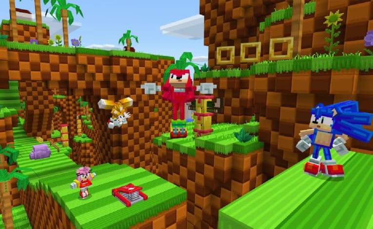 Minecraft: Selbstverständlich dürfen auch Sonics Freunde im "Sonic the Hedgehog"-DLC nicht fehlen. © SEGA, Microsoft
