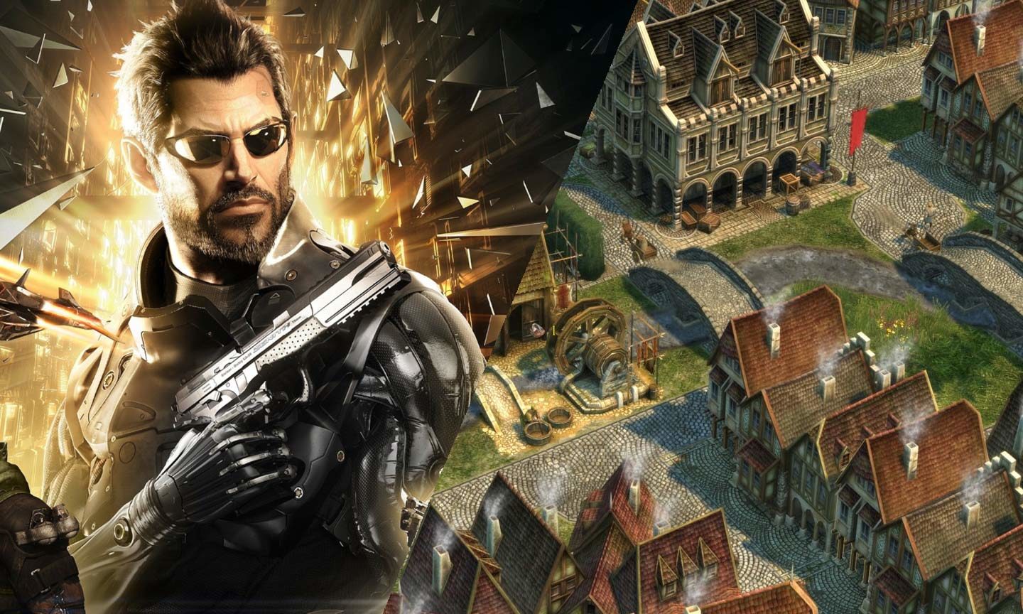 Deus Ex - (C) Square Enix / Anno 1404 - (C) Ubisoft - Bildmontage