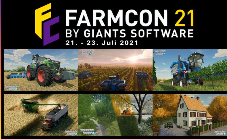 Landwirtschafts-Simulator 22: Der genaue Zeitplan zur in 2 Wochen statt findenden FarmCon 21 wurde von GIANTS Software nun bekannt gegeben. © GIANTS Software; Bildmontage: DailyGame