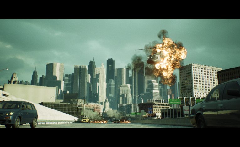 Helikopter Matrix Awakens Unreal Engine 5 Demo PS5 © Warner Bros, Screenshot: DailyGame