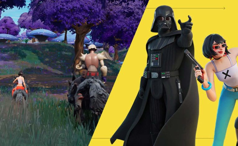 Fortnite Kapitel 3 Staffel 3 ist online und Darth Vader kann man sich im Battle Pass verdienen! - (C) Epic Games, Disney - Bildmontage