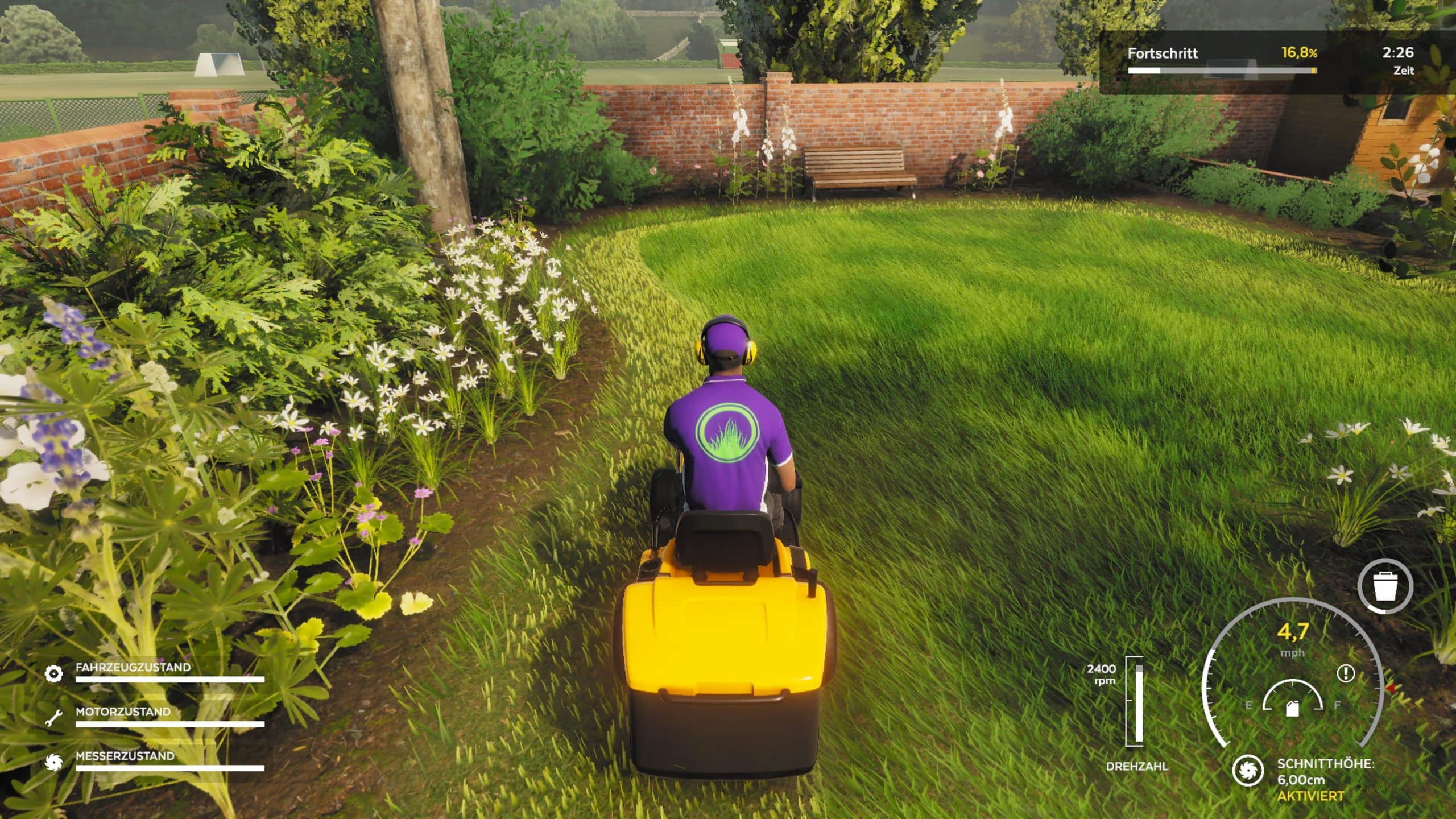 Vorsicht bei den Blumen Lawn Mowing Simulator © Curve Digital, Screenshot by DailyGame