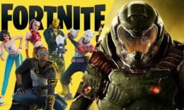 Leaker deutet Crossover zwischen Fortnite und DOOM an. - (C) Epic Games, Bethesda, id Software - Bildmontage