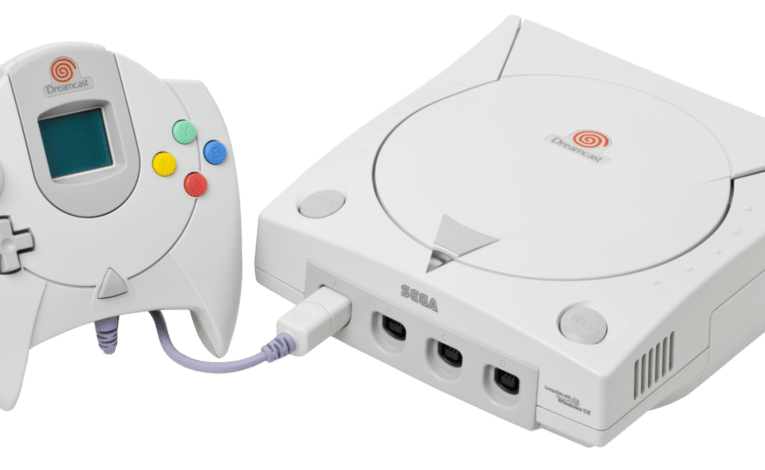 Sega Dreamcast: Controller, Konsole und VMU - ©Sega; Bildquelle: en.wikipedia.org/wiki/Dreamcast