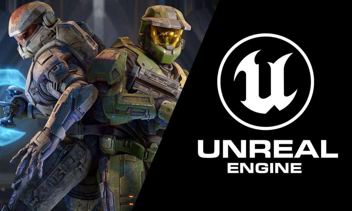 Halo wechselt auf die Unreal Engine 5. -Bild: 343 Industries/Halo Studios, Xbox, Epic - Bildmontage