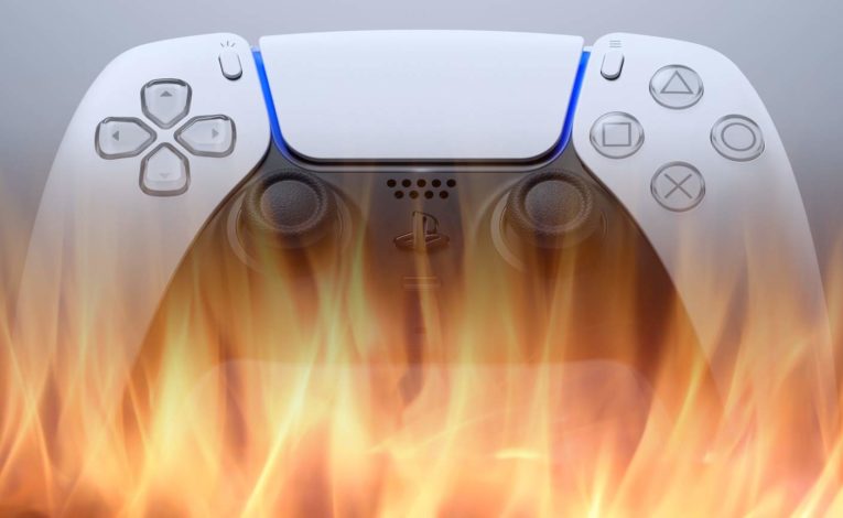 PS5 Controller in Flammen! Schockmoment oder Fake? - Bildmontage DG - (C) Sony