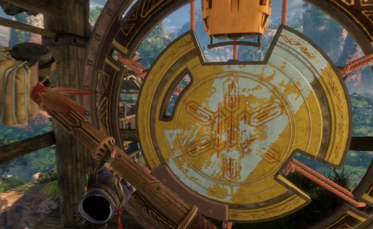 Zu schwer für eine Hand in Horizon: Call of the Mountain (c) Guerrilla Games, Screenshot DailyGame