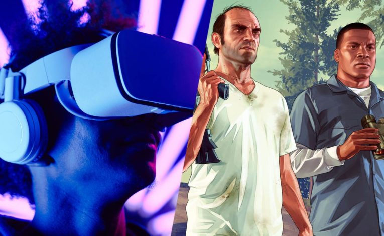 Kommt ein VR-Spiel im GTA-Universum? - (C) Rockstar Games - Stockfoto von seventyfourimages (Envanto) - Bildmontage