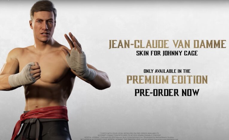 Jean-Claude Van Damme Johnny Cage Skin YouTube Trailer Screenshot © NetherRealm Studios