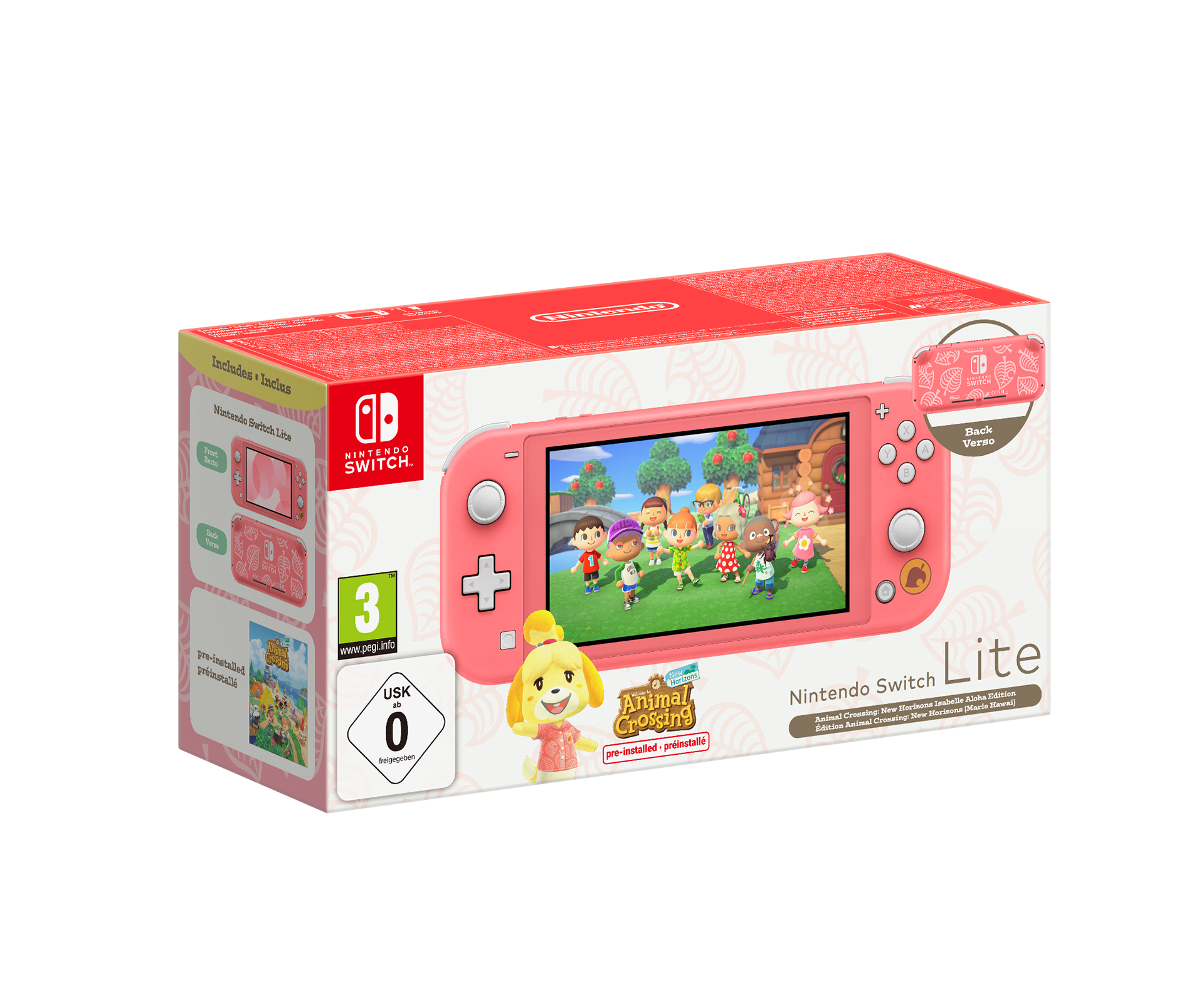 Nintendo Switch Lite Animal Crossing Desing Pink © Nintendo