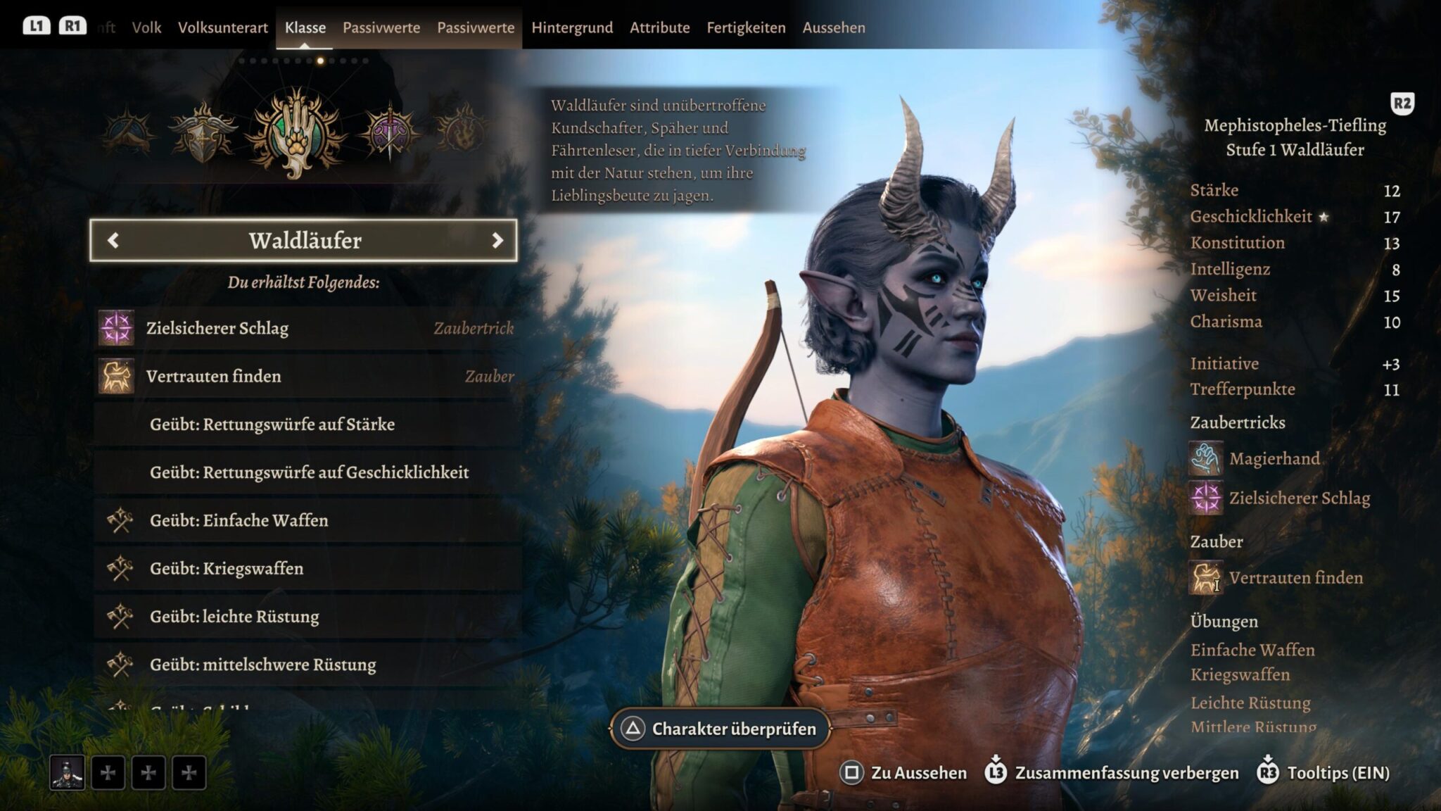 Baldur's Gate 3 Rasse Guide Tiefling Rasse Waldläufer Baldur's Gate 3 © Larian Studios, Screenshot DailyGame
