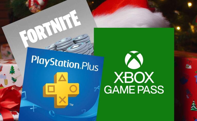 Was wünschen sich Kinder unter dem Weihnachtsbaum? V-Bucks, Xbox Game Pass und PlayStation Plus hoch im Kurs! - Bildmontage - (C) Microsoft, Epic Games, PlayStation