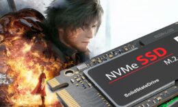 Ohne SSD-Festplatte ist bei Final Fantasy 16 nicht viel los! - Bildquellen: Square Enix, Envato Elements (Bild von maxxyustas) unter Lizenz - Bildmontage