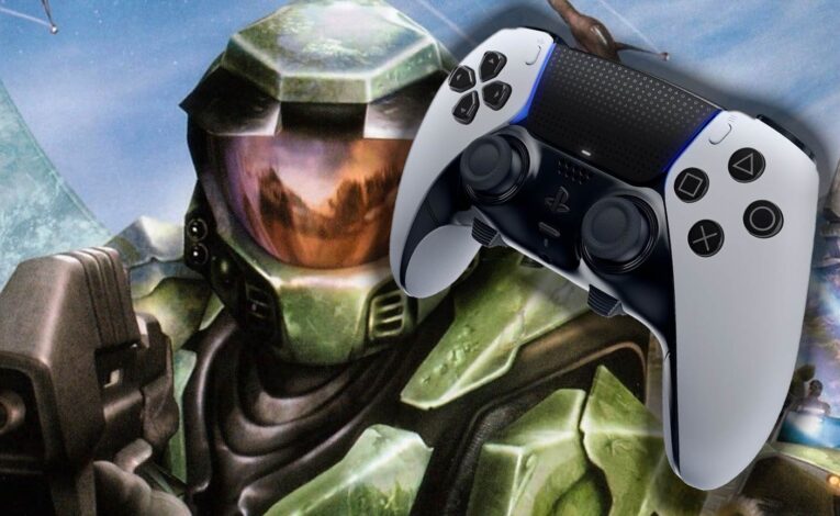 Halo: Combat Evolved für die PS5? Derzeit noch ein Gerücht! - Bild: Microsoft, SIE - Bildmontage