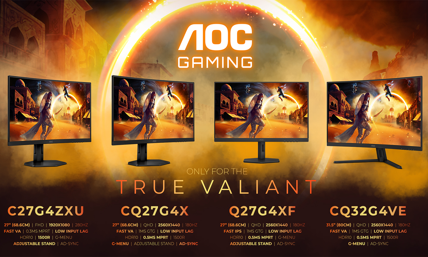 AGON by AOC präsentiert die neuesten Modelle der G4-Serie
