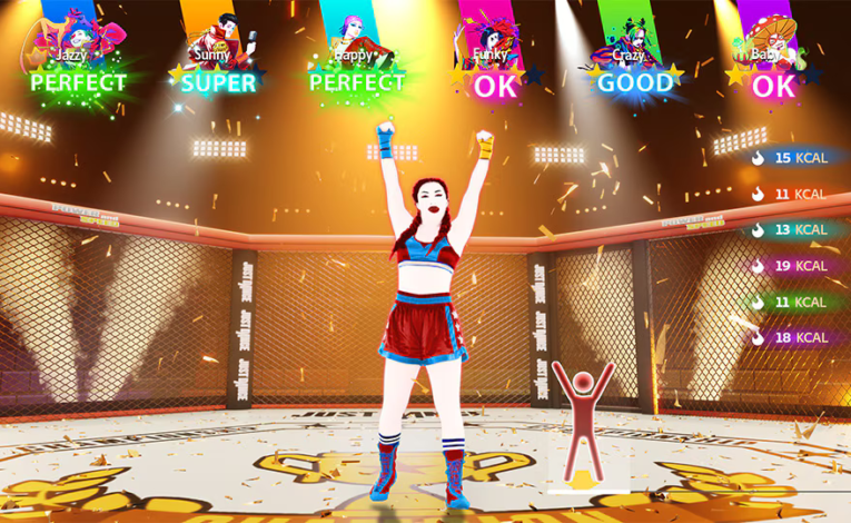 Im Workout-Modus von Just Dance 2025 werden dem Spieler die verbrannten Kalorien angezeigt. - (C) Ubisoft