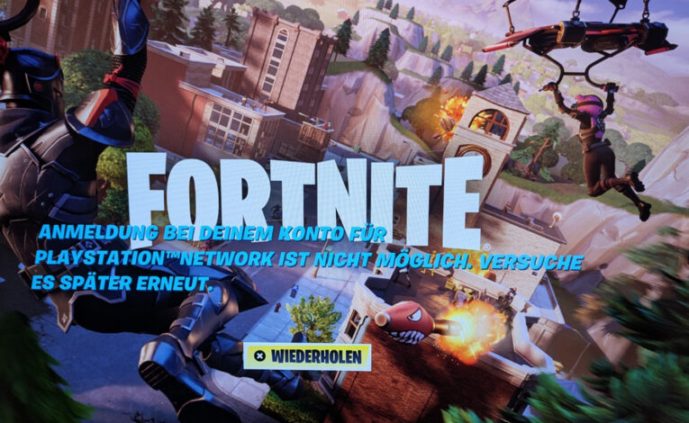 Fortnite und andere Online-Spiele sind über PlayStation Network (PSN) nicht verfügbar! - Screenshot: DailyGame - Bild: Epic Games