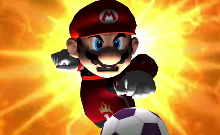 Mario Smash Football, Mario Strikers (GameCube) - ©Nintendo; Bildquelle: Screenshot youtube.com/nintendoamerica
