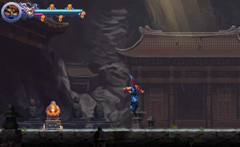 Ninja Gaiden Rebound, Screenshot Tempel - Bild © Dotemu