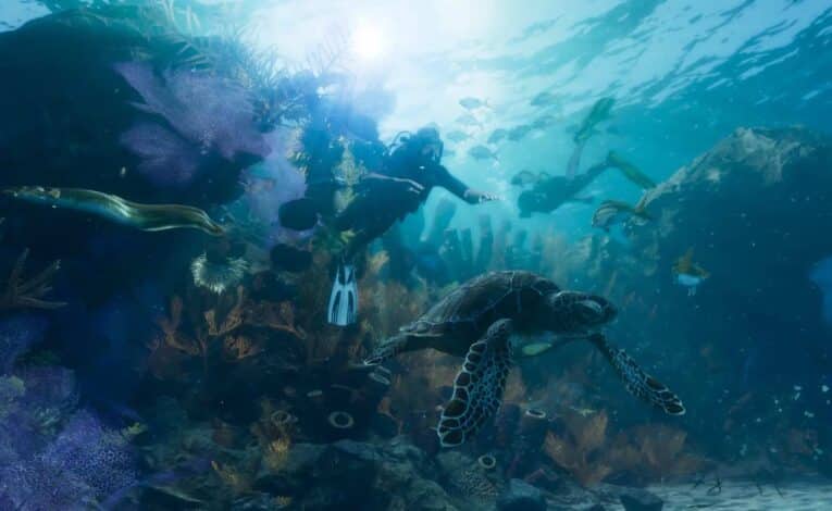 Die Unterwasserwelt in Grand Theft Auto VI sieht zumindest auf diesem veröffentlichten Screenshot sensationell aus. - Bild: Rockstar Games