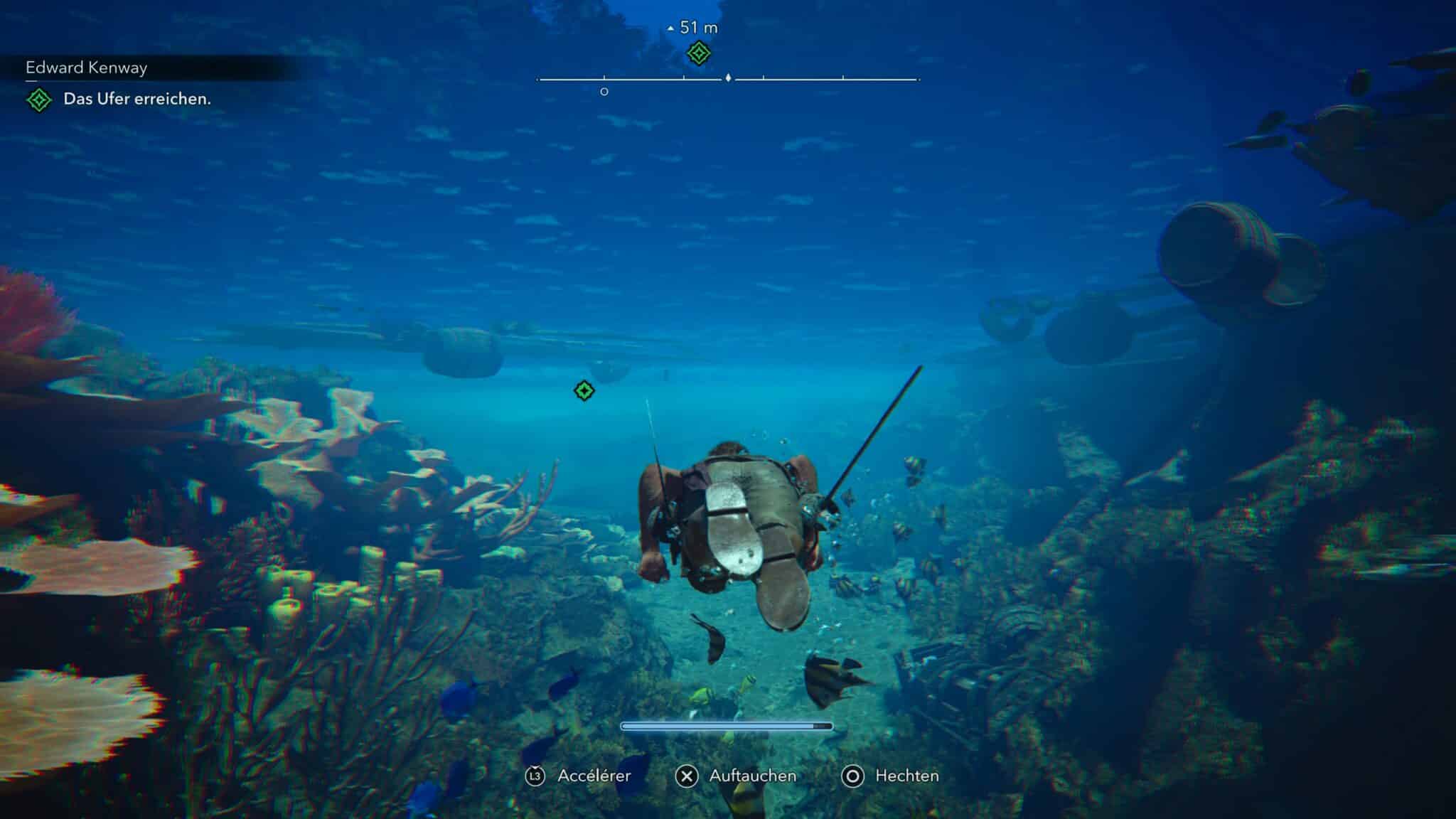 Tauchen in AC Black Flag Resynced © Ubisoft, Screenshot by DailyGame