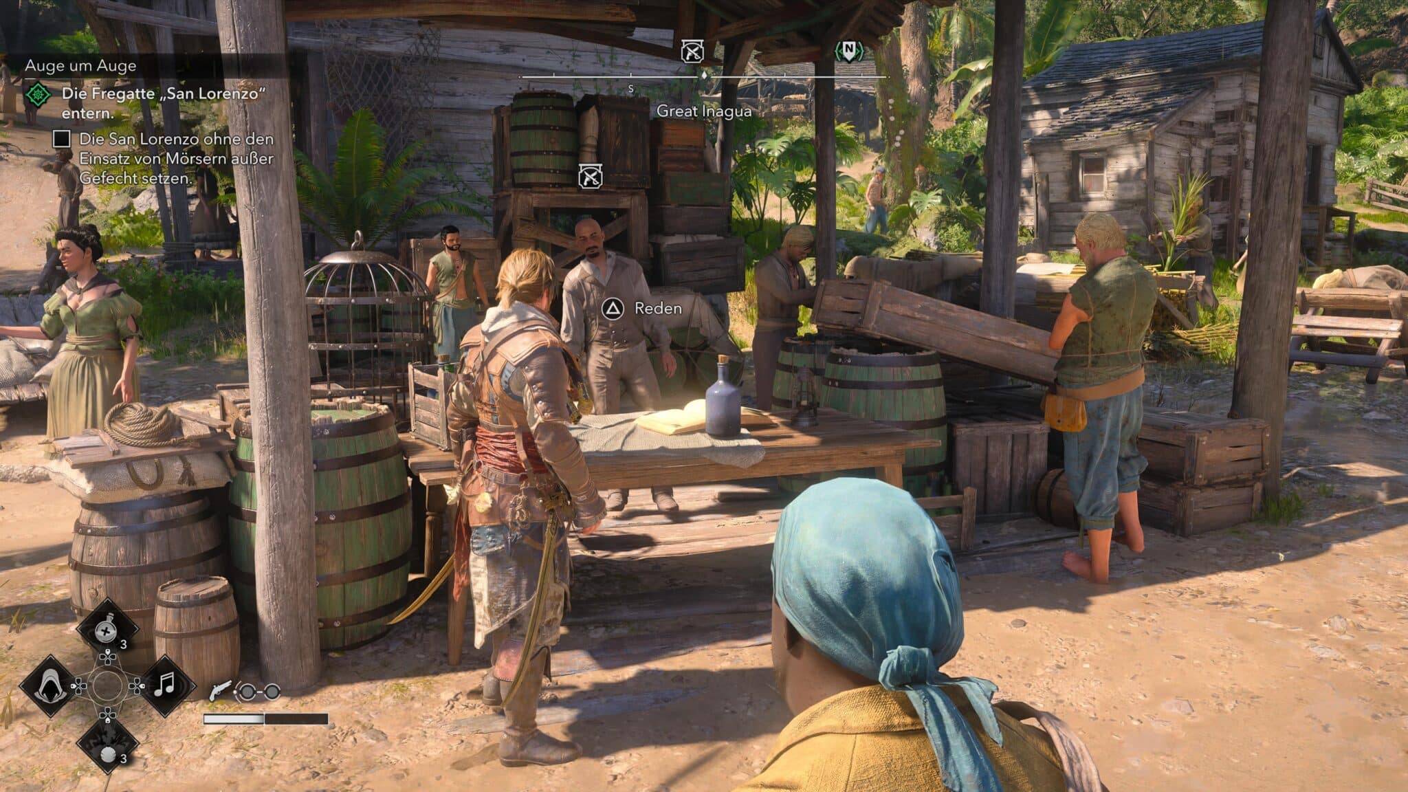 Händler auf Great Iguana in AC Black Flag Resynced © Ubisoft, Screenshot by DailyGame