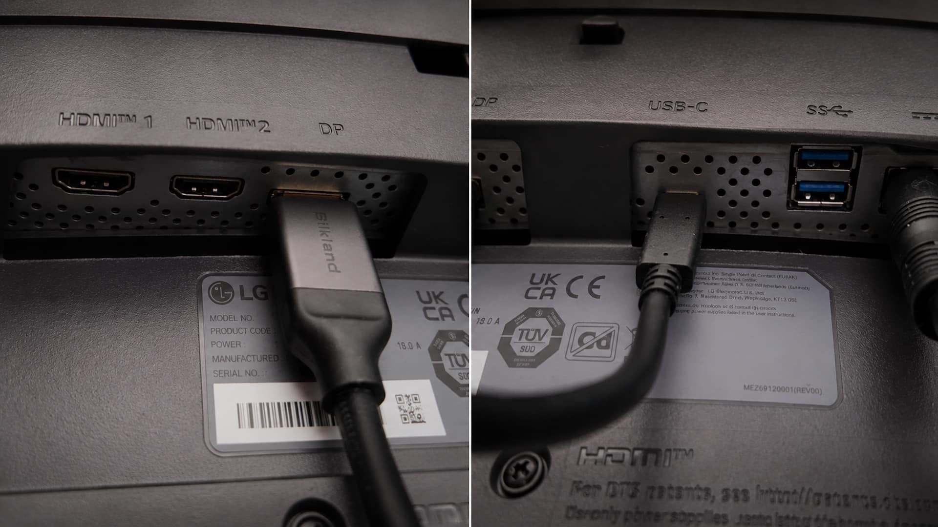 LG Ultragear 45GX950A-B von hinten. 