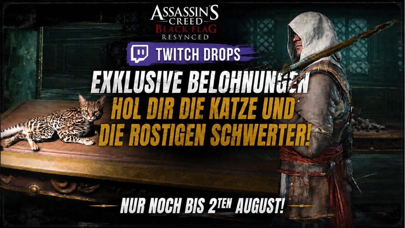 Black Flag Resynced: Twitch Drops noch bis 2ten August sichern! Black Flag Resynced: Twitch Drops noch bis 2ten August sichern!