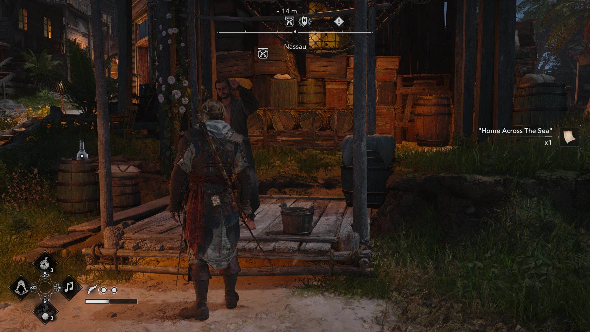 Zuhören lohnt sich in AC Black Flag Resynced © Ubisoft, Screenshot by DailyGame