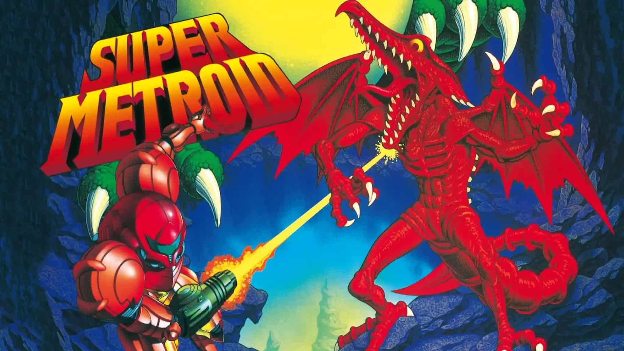 Das Cover von Super Metroid mit Samus und Ridley im Kampf Super Metroid - Bild: Nintendo