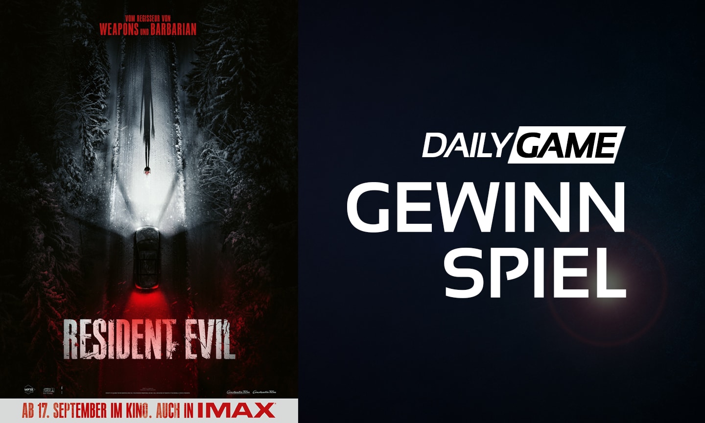 Gewinnspiel: Wir verlosen 2×2 Kinogutscheine für RESIDENT EVIL Gewinnspiel: Wir verlosen 2×2 Kinogutscheine für RESIDENT EVIL
